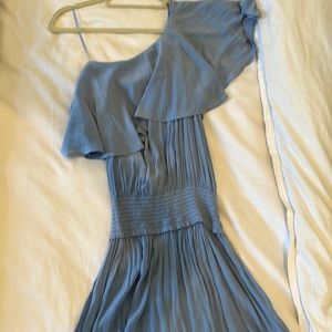Ramy Brook Emilia One-Shoulder Short Dress Blue Size Small